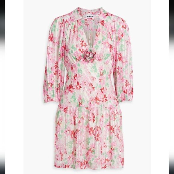 RIXO Devi metallic floral-print silk-blend jacquard mini dress - Picture 16 of 16